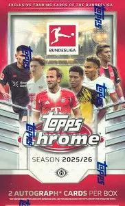 2025-26 TOPPS CHROME BUNDESLIGA SOCCER SEALED HOBBY BOX